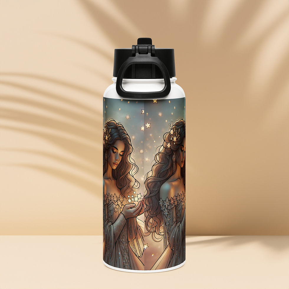 Angel Stainless steel water bottle with a straw lid