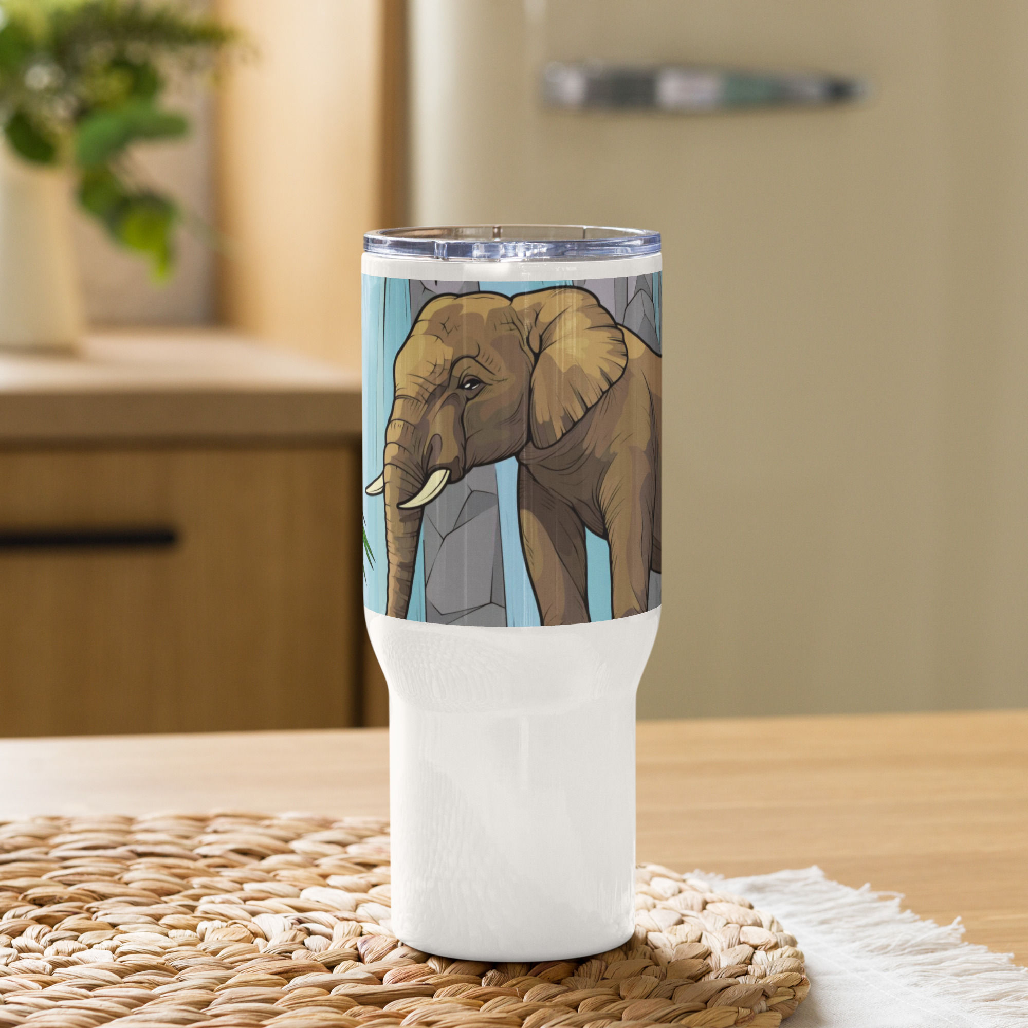 Elephant Travel mug with a handle