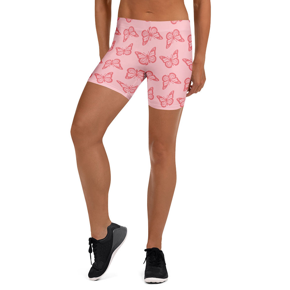 Pink Butterfly Shorts