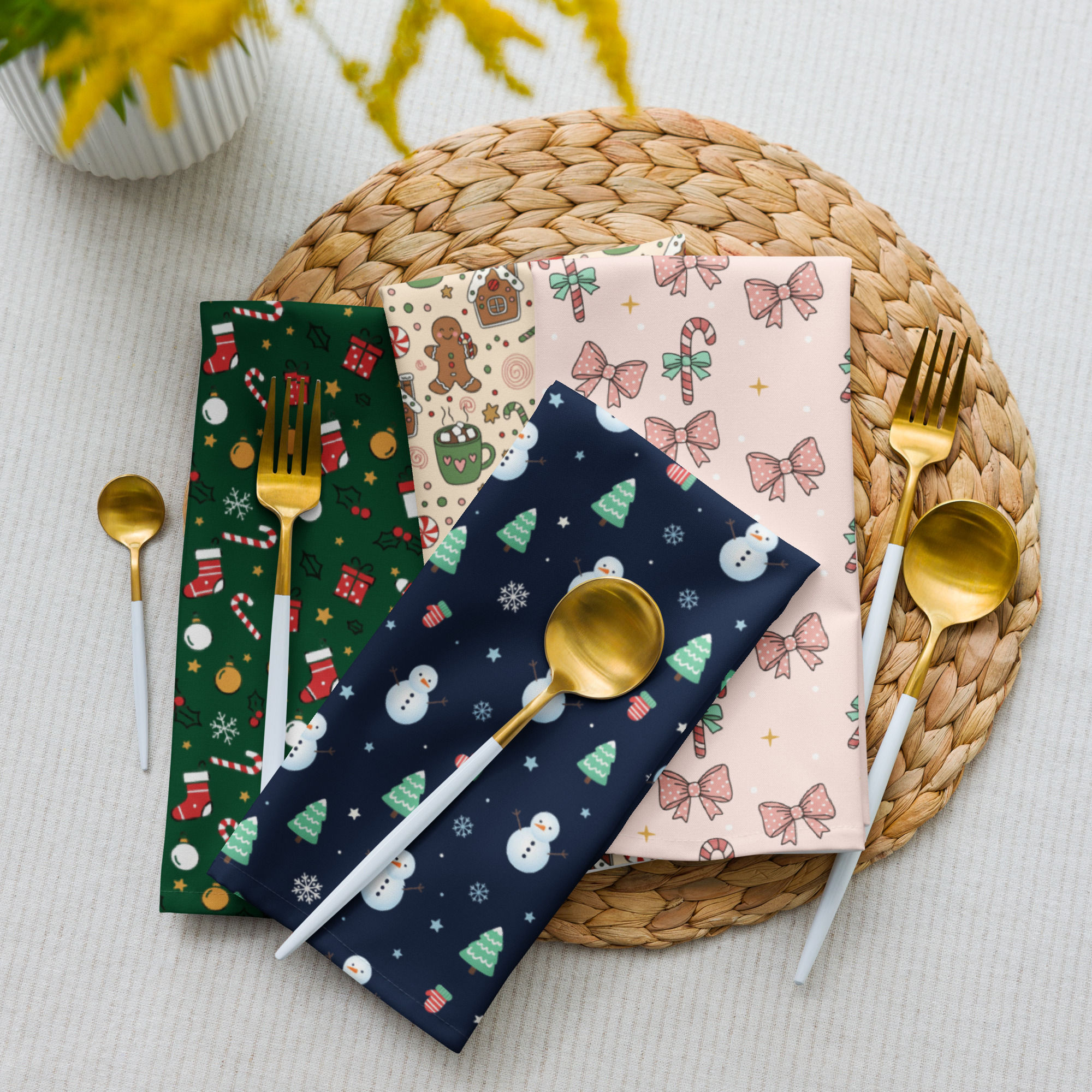 Christmas Cloth napkin set