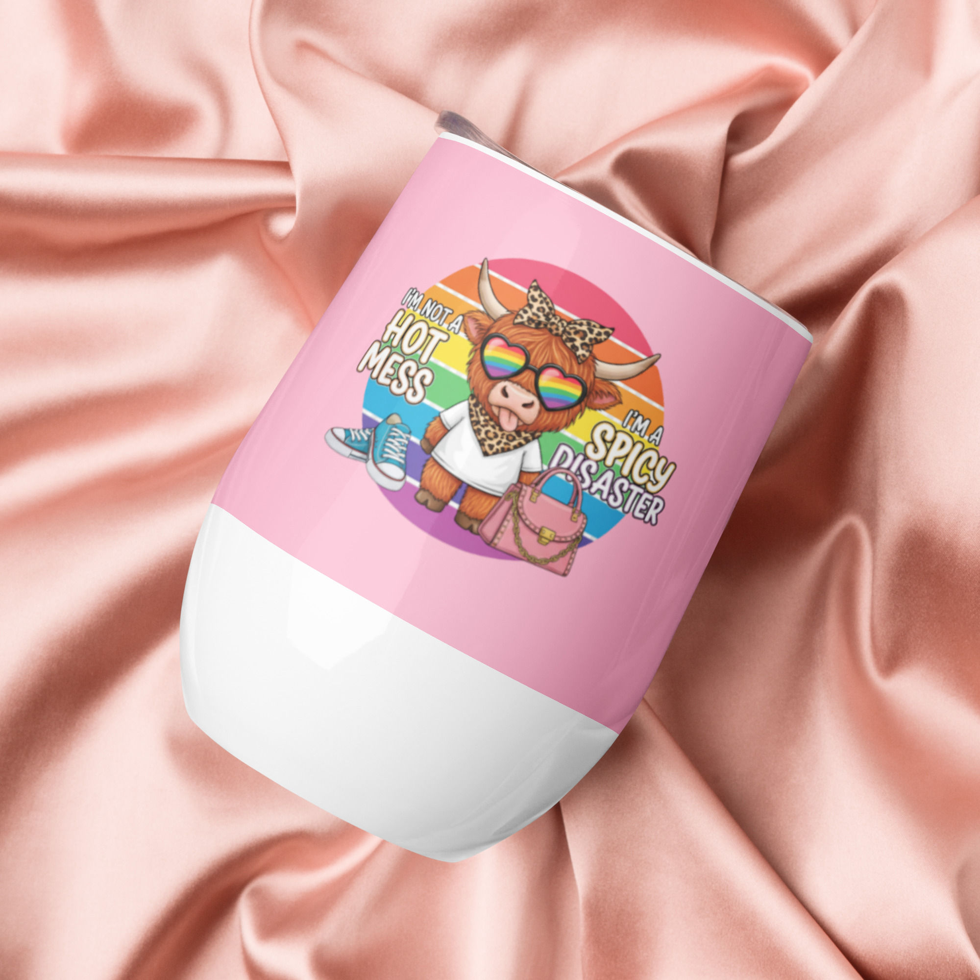 Hot Mess Wine tumbler
