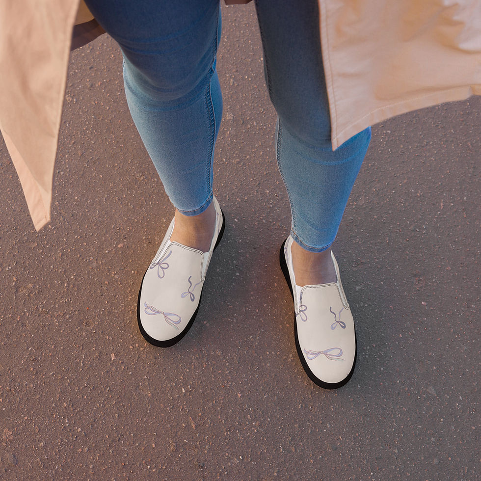 Women’s Bow slip-on canvas shoes
