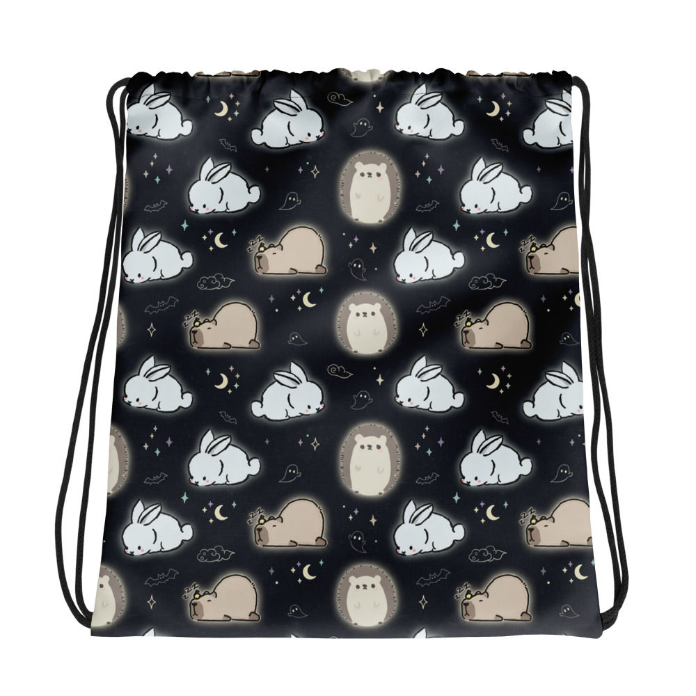 Cute Spooky Animal Drawstring bag