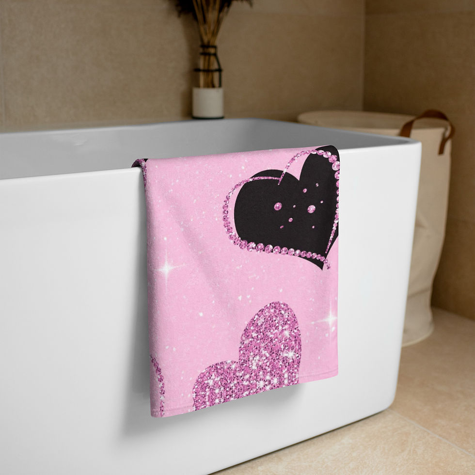 Black Heart Towel