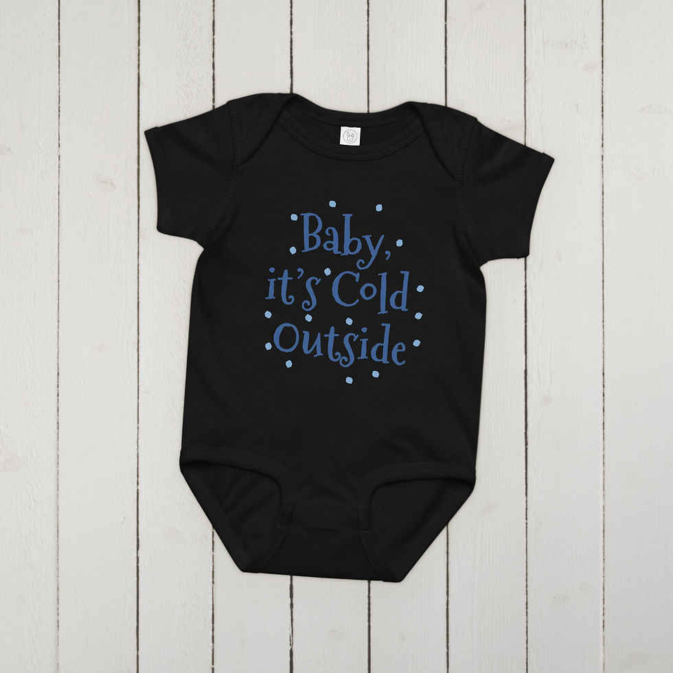 Baby it's Cold Outside Baby jersey bodysuit