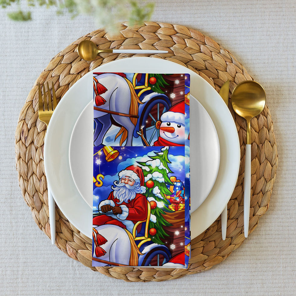 Thumbnail: Merry Christmas Cloth napkin set