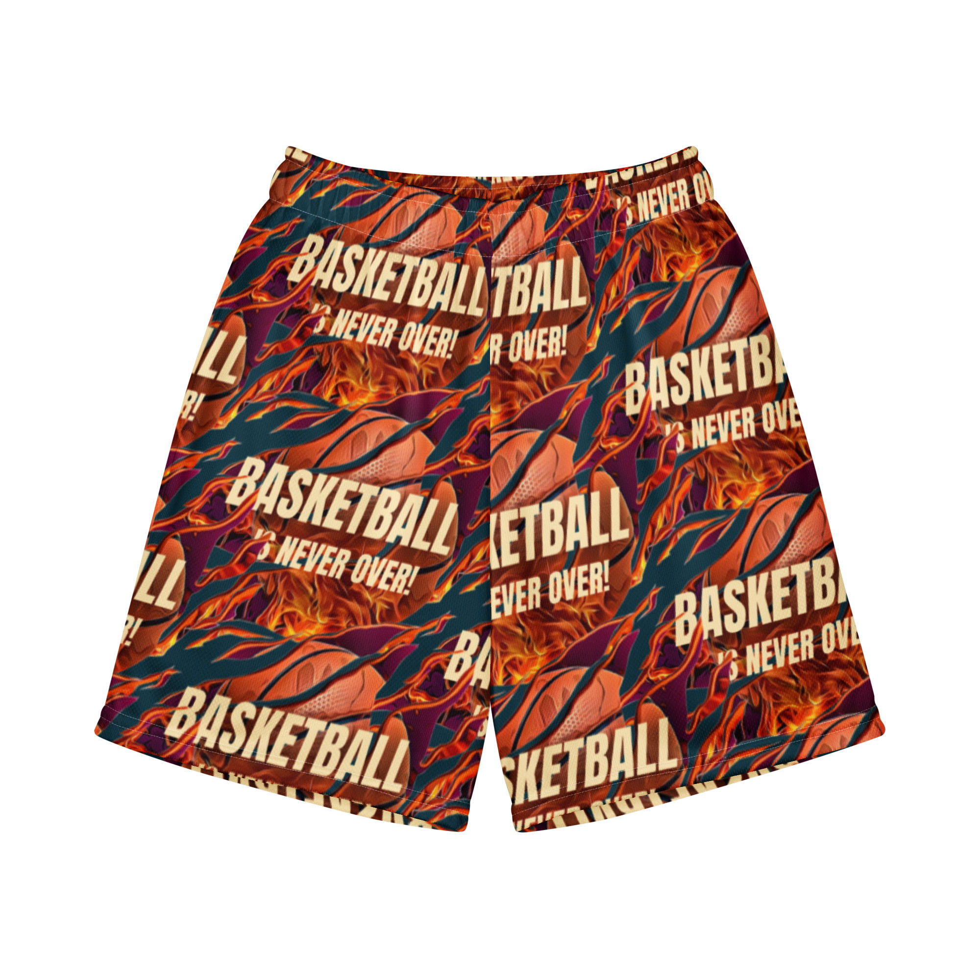 Basketball All-Over Print Youth Recycled Mesh Shorts