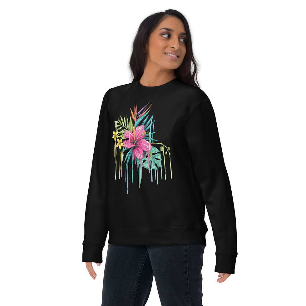 Women's Floral Premium Sweatshirt