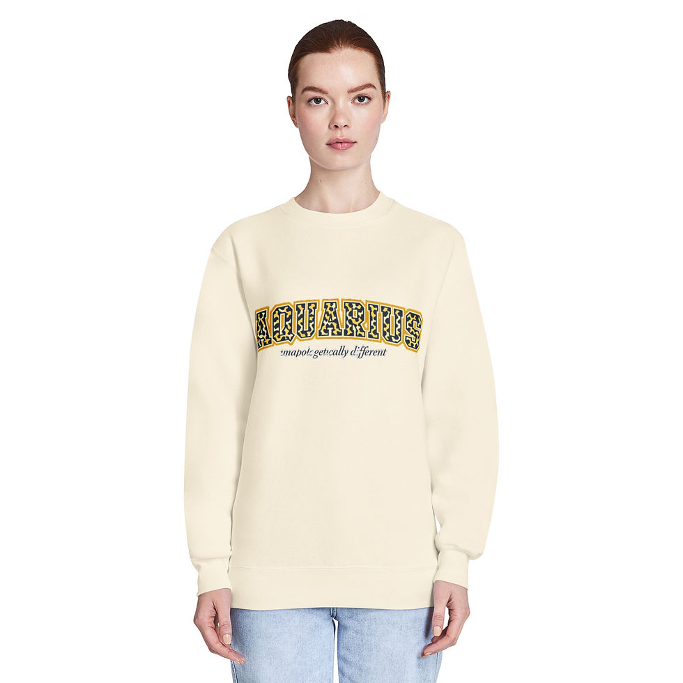 Thumbnail: Aquarius Unisex premium crew neck sweatshirt