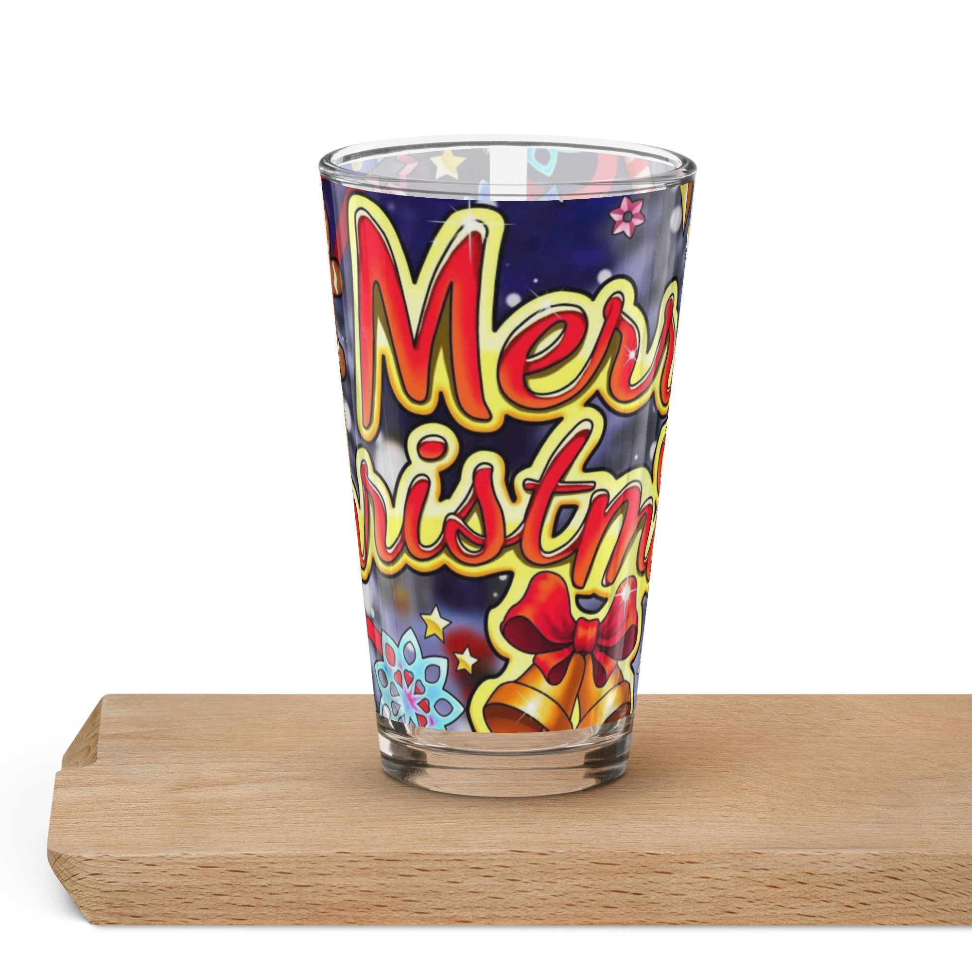 Merry Christmas Shaker pint glass
