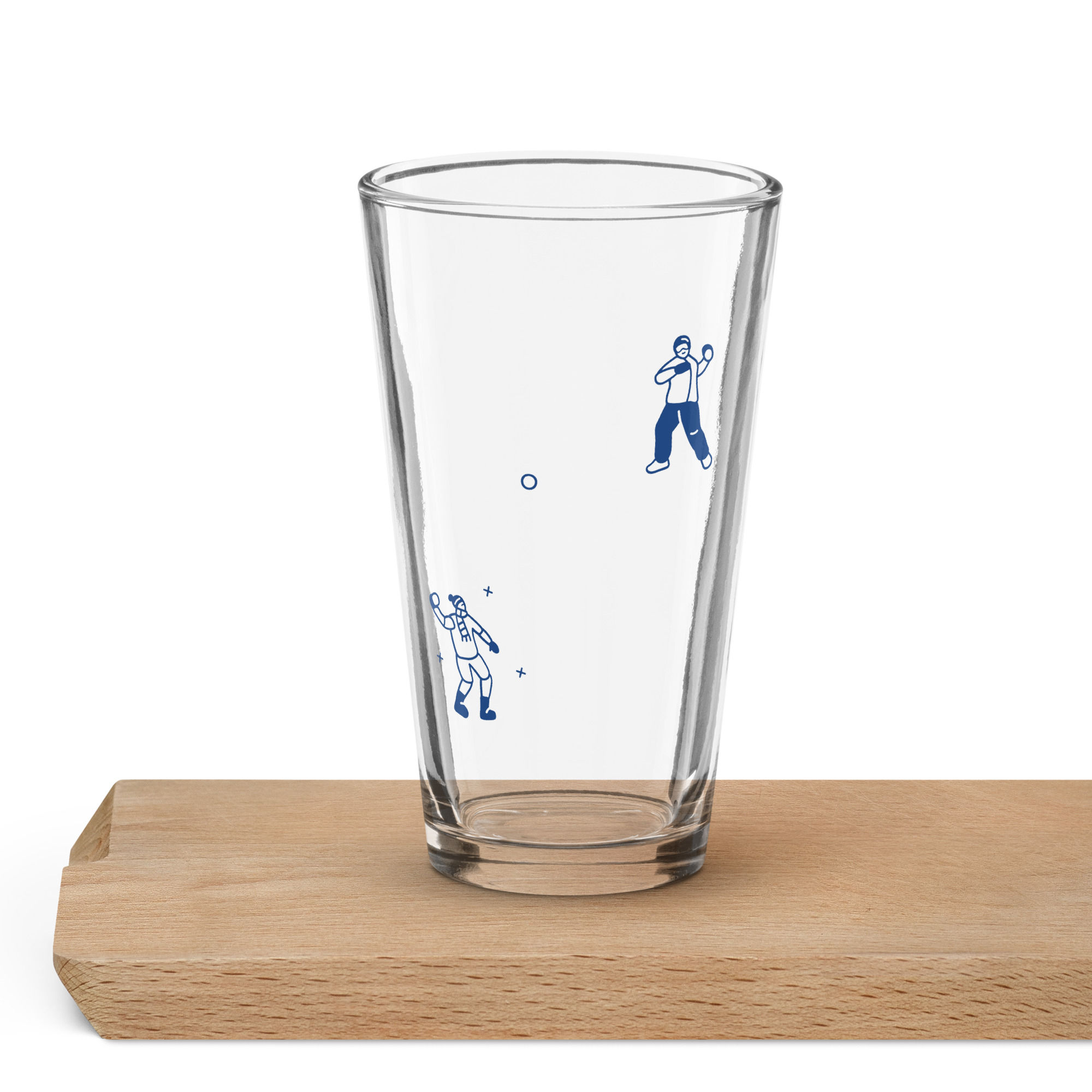Snowball Fight Shaker pint glass