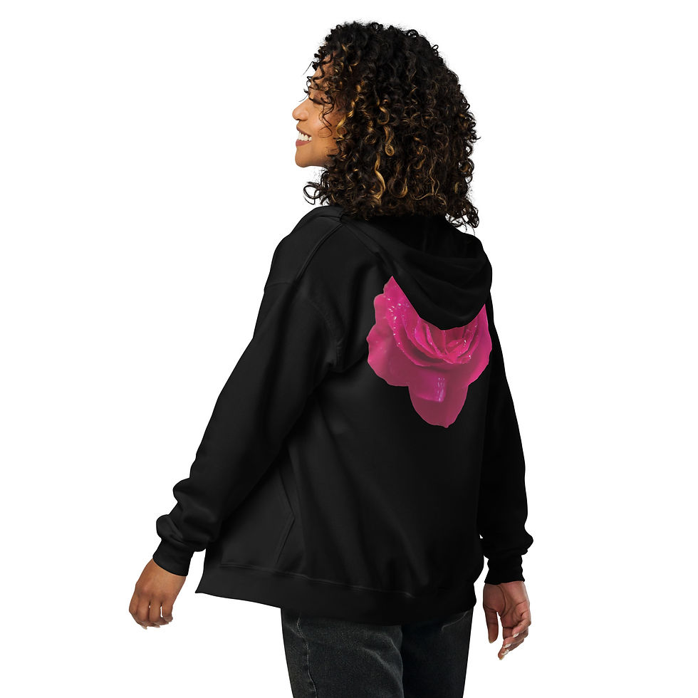 Women's Rose heavy blend zip hoodie