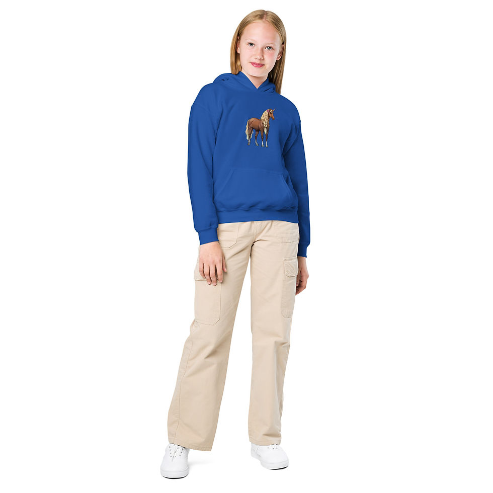Thumbnail: Girls Unicorn Youth heavy blend hoodie