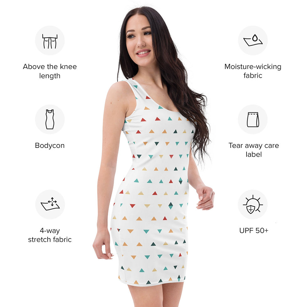 Scattered Print Bodycon dress