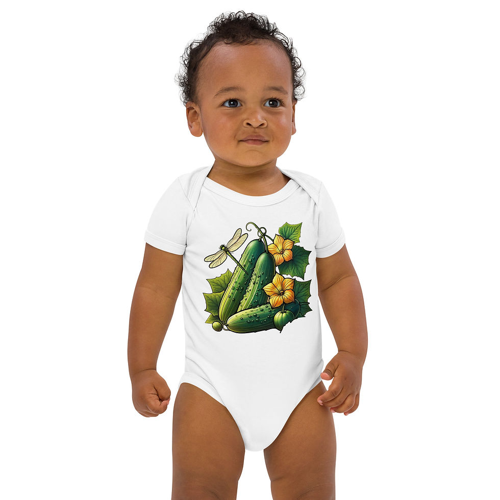 Thumbnail: Organic cotton Pickle baby bodysuit