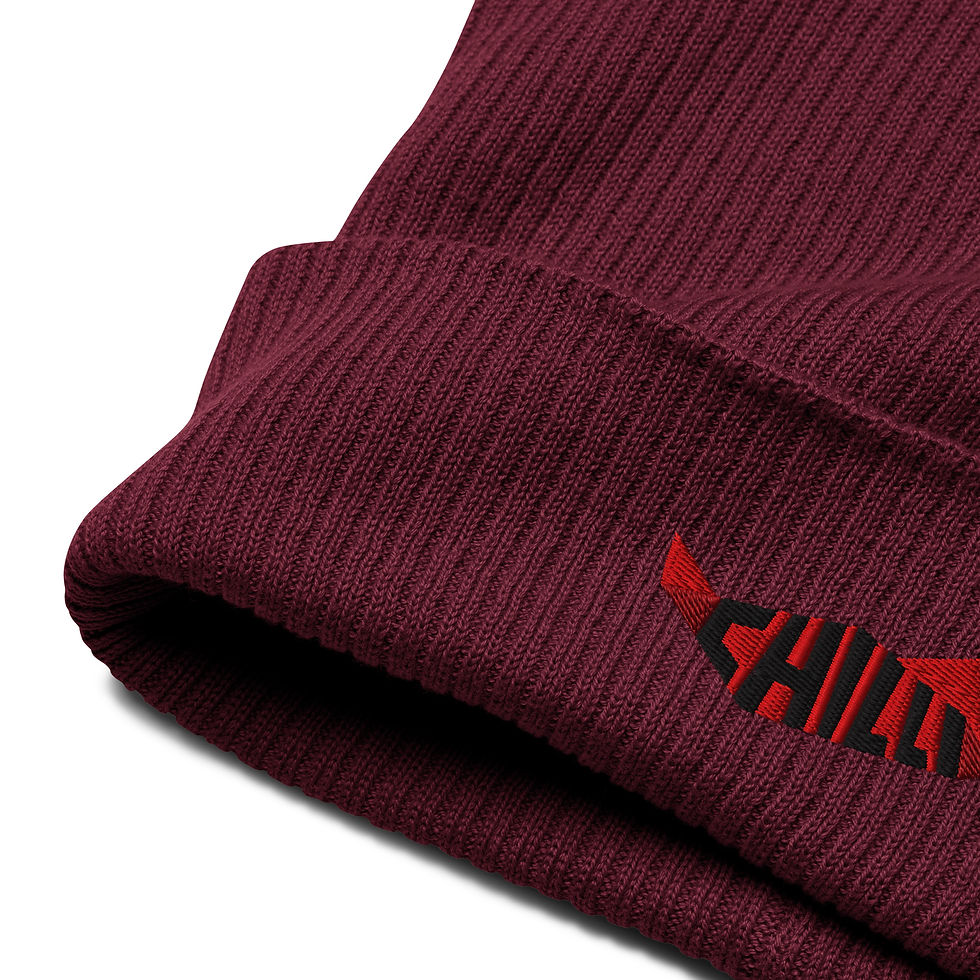 Thumbnail: Organic Chilli ribbed beanie