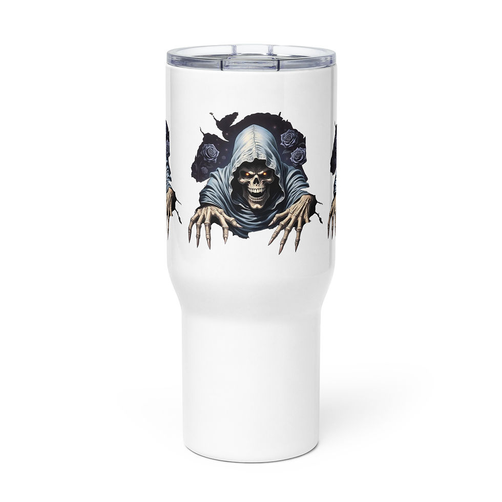 Skeleton Travel mug with a handle