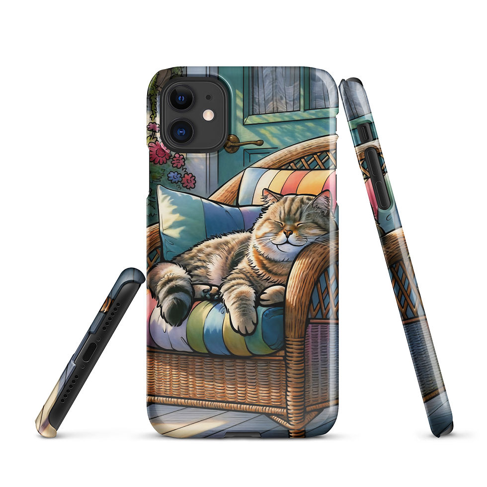Thumbnail: Cute Sleeping Cat Snap case for iPhone®