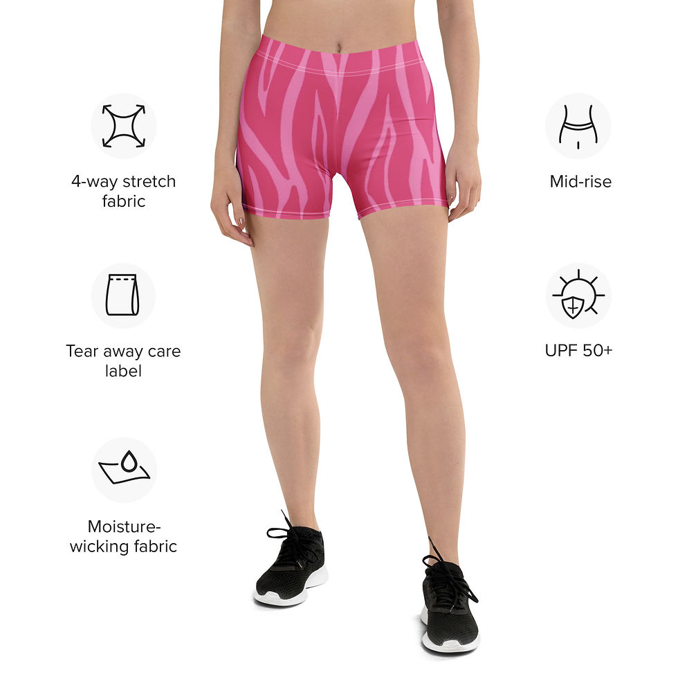 Pink Animal Print Shorts