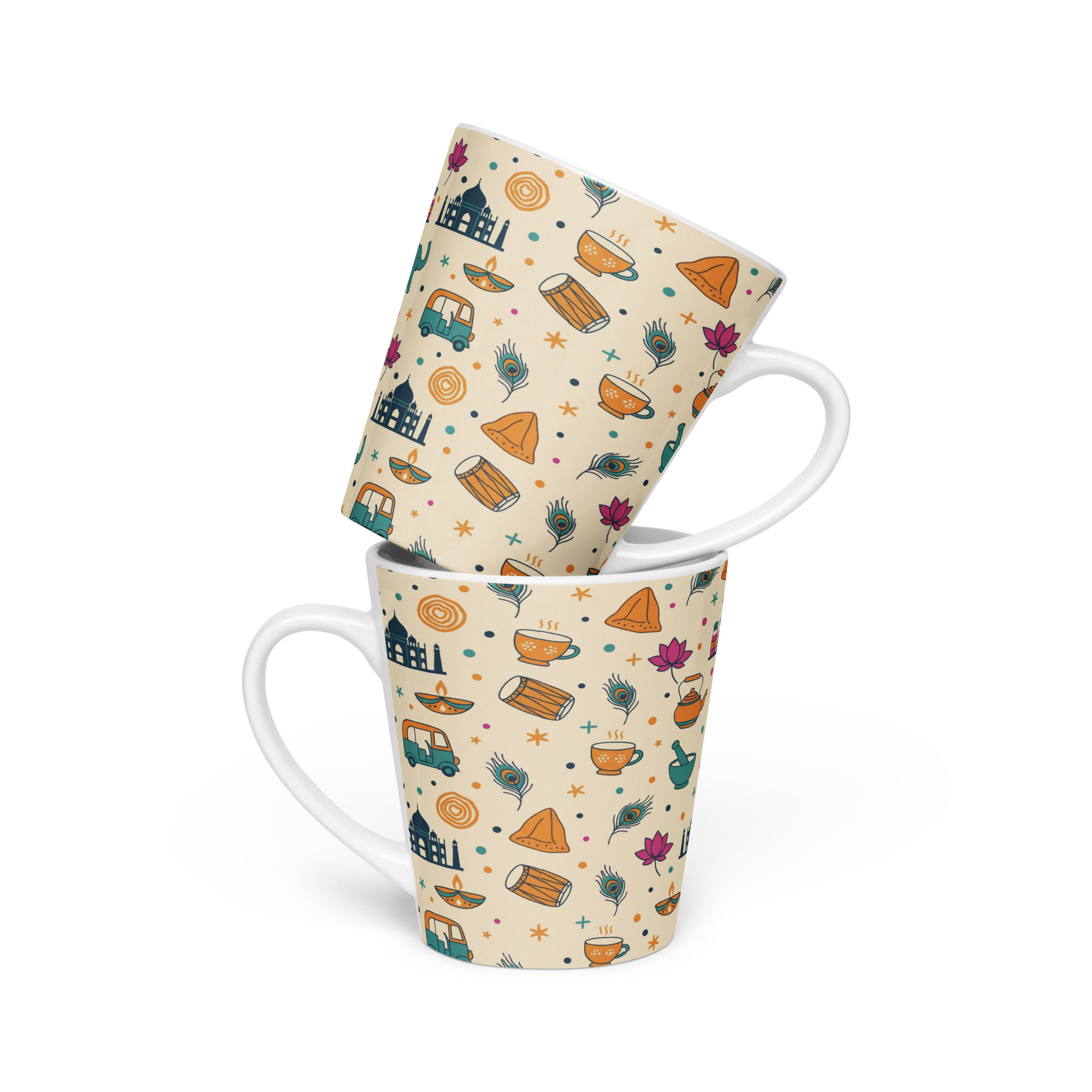 Indian Themed Prints Latte mug