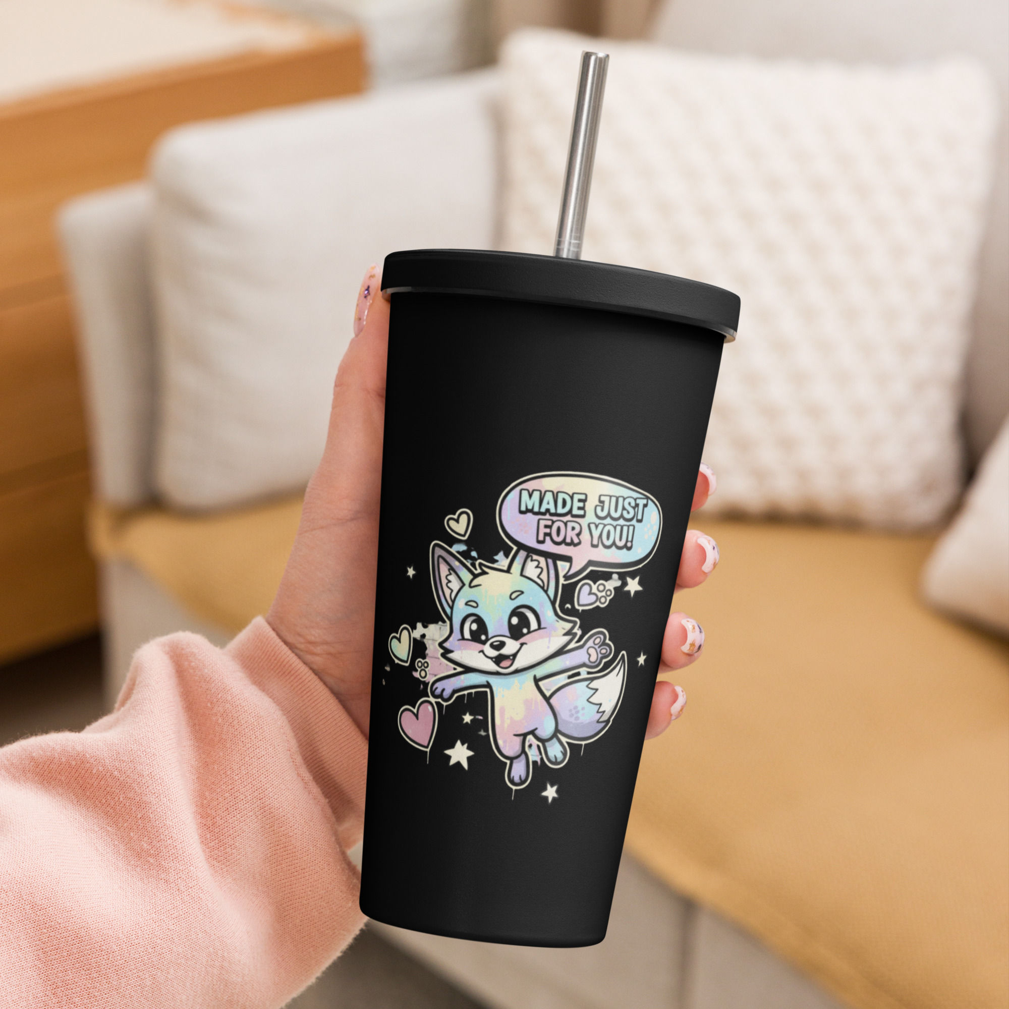 Made for You Insulated tumbler with a straw