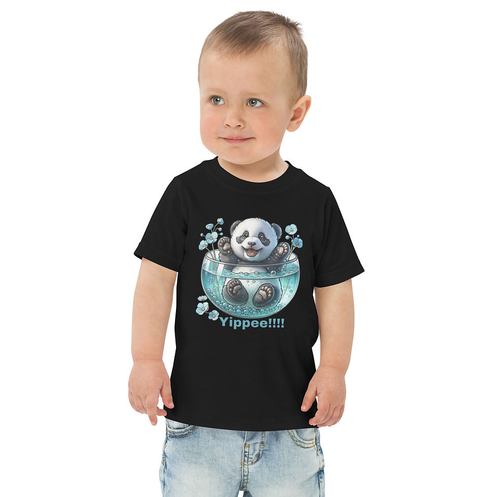 Toddler Panda jersey t-shirt