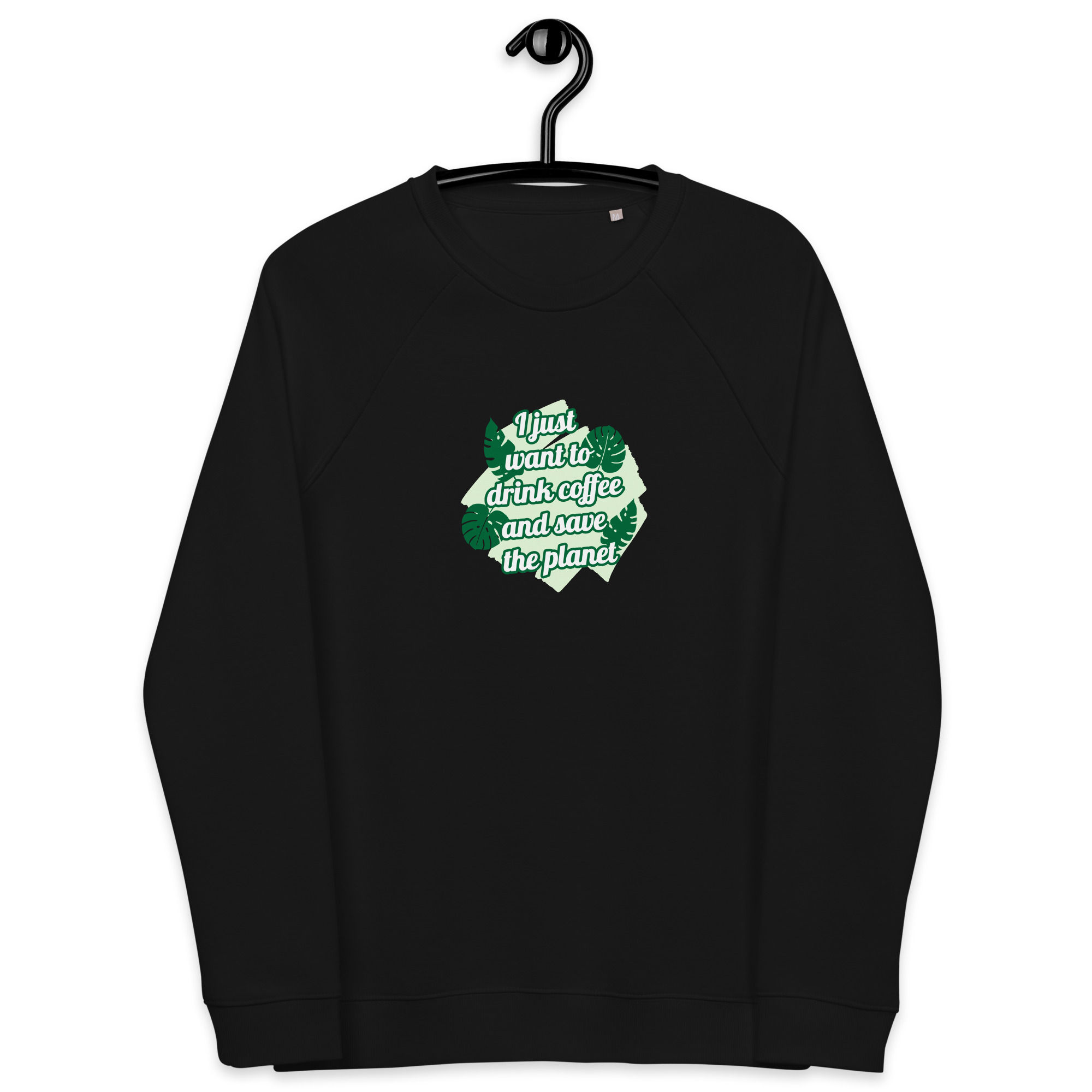 Coffee organic raglan sweatshirt