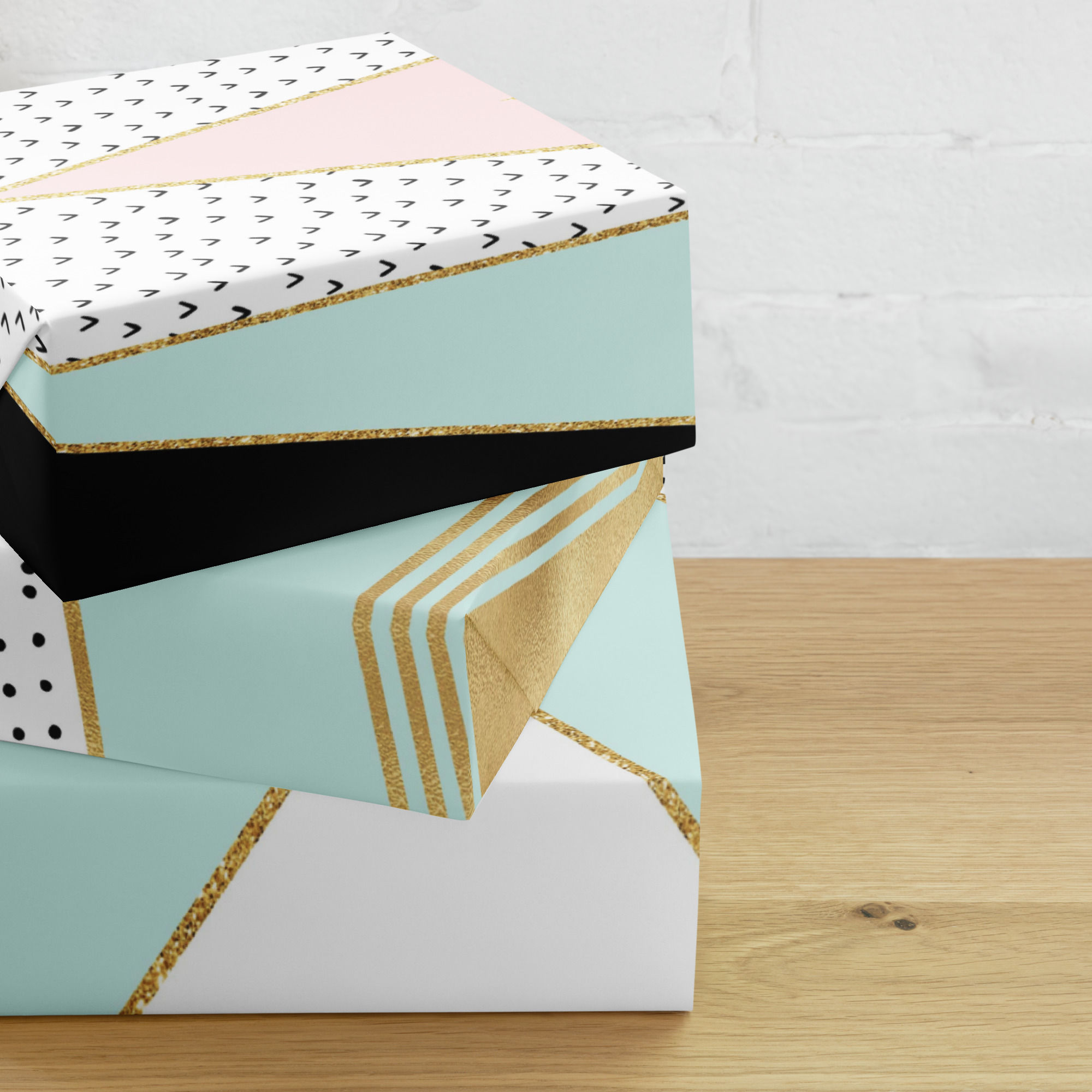 Geometric Wrapping paper sheets