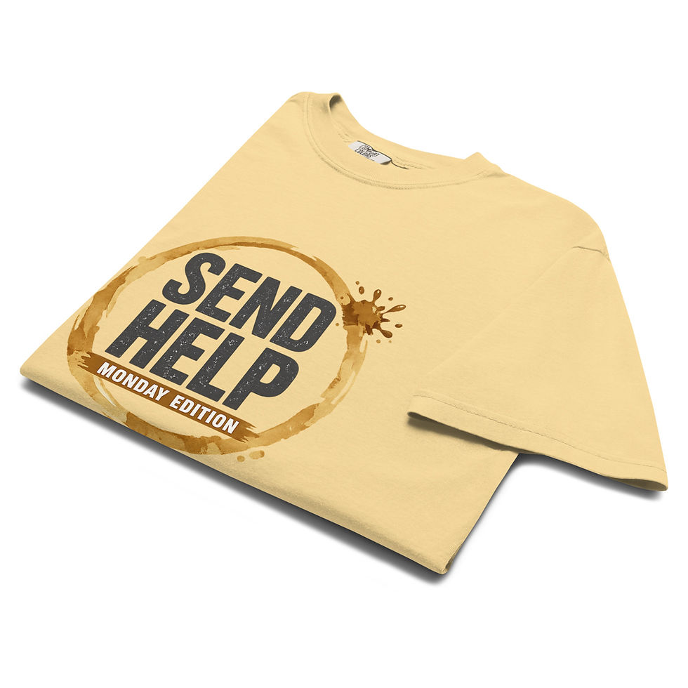 Thumbnail: Send Help Unisex garment-dyed heavyweight t-shirt