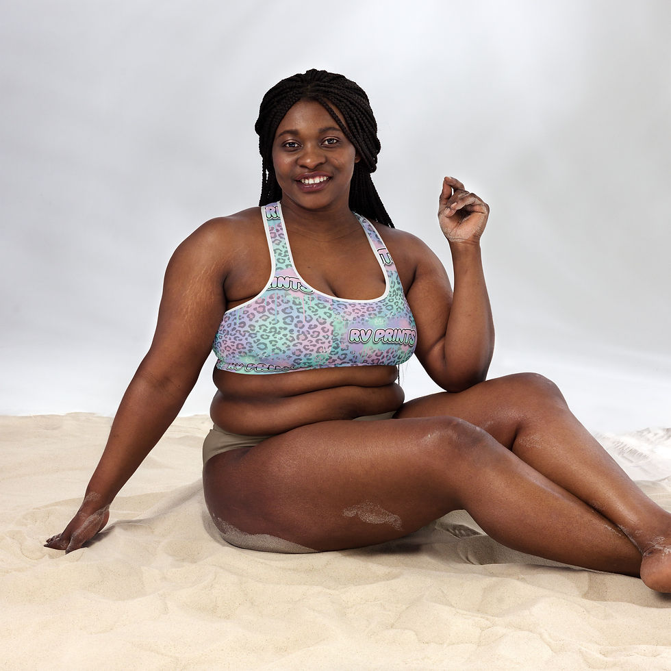 Thumbnail: Rvprints Leopard Print Padded Sports Bra