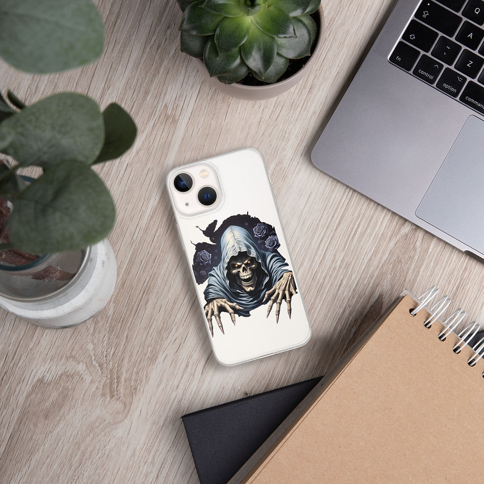 Thumbnail: Creepy Skull Clear Case for iPhone®