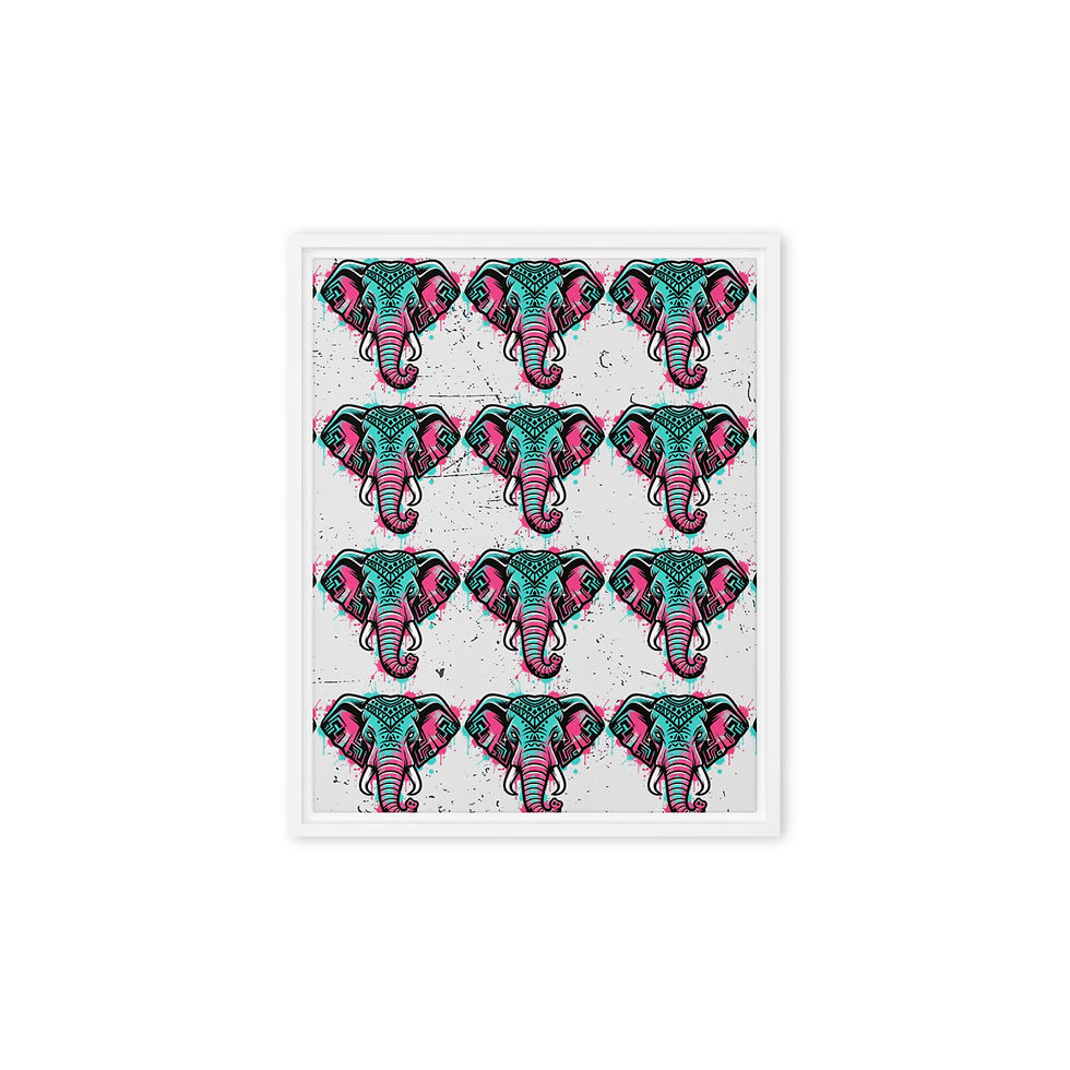 Thumbnail: Indian Elephant Framed canvas