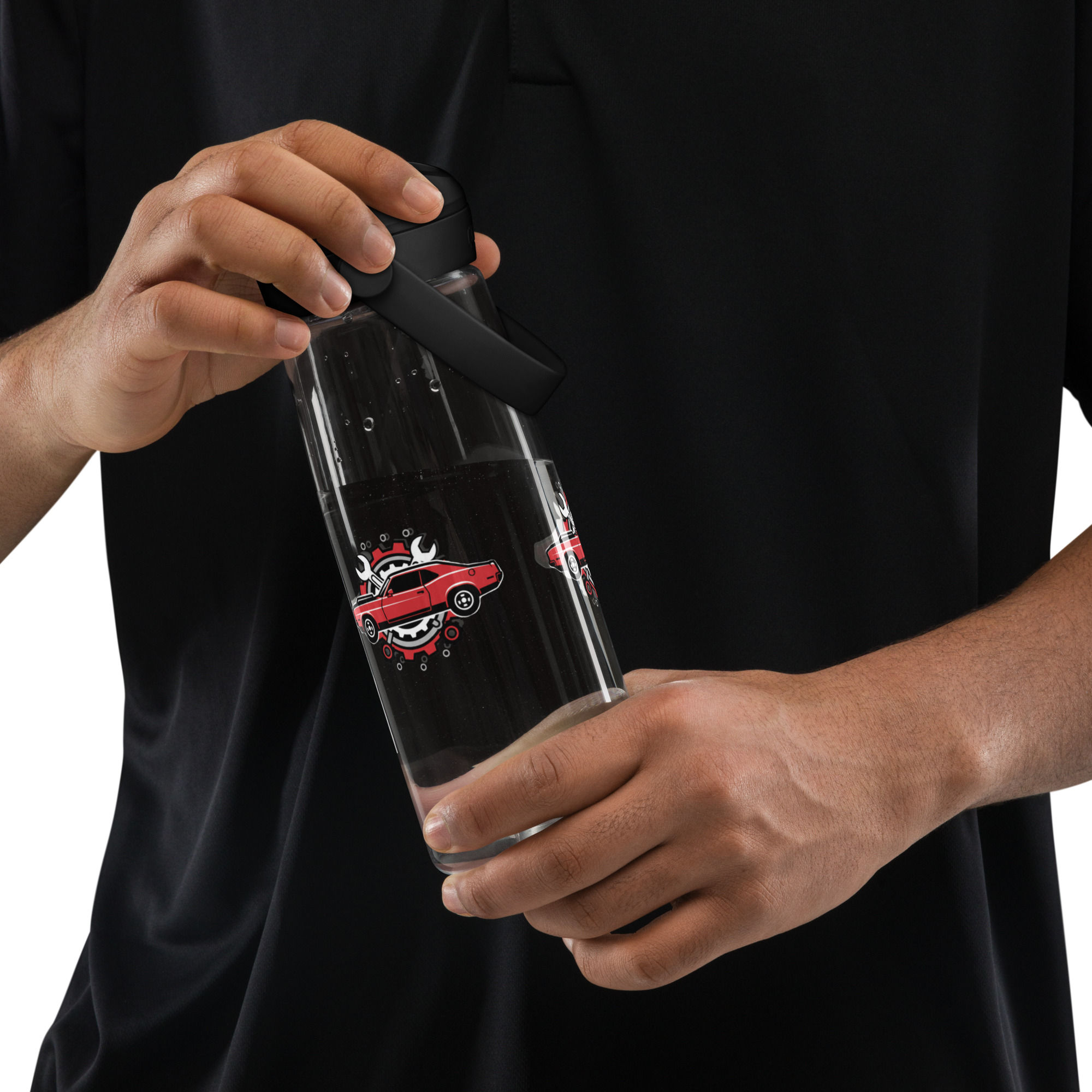Car Flip straw water bottle