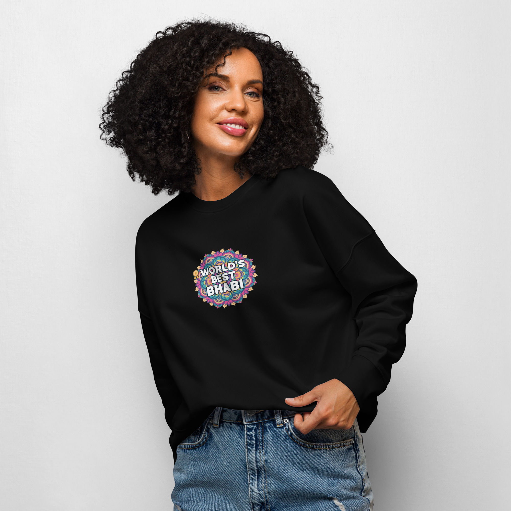 World's Best Bhabi Women's organic crew neck sweatshirt