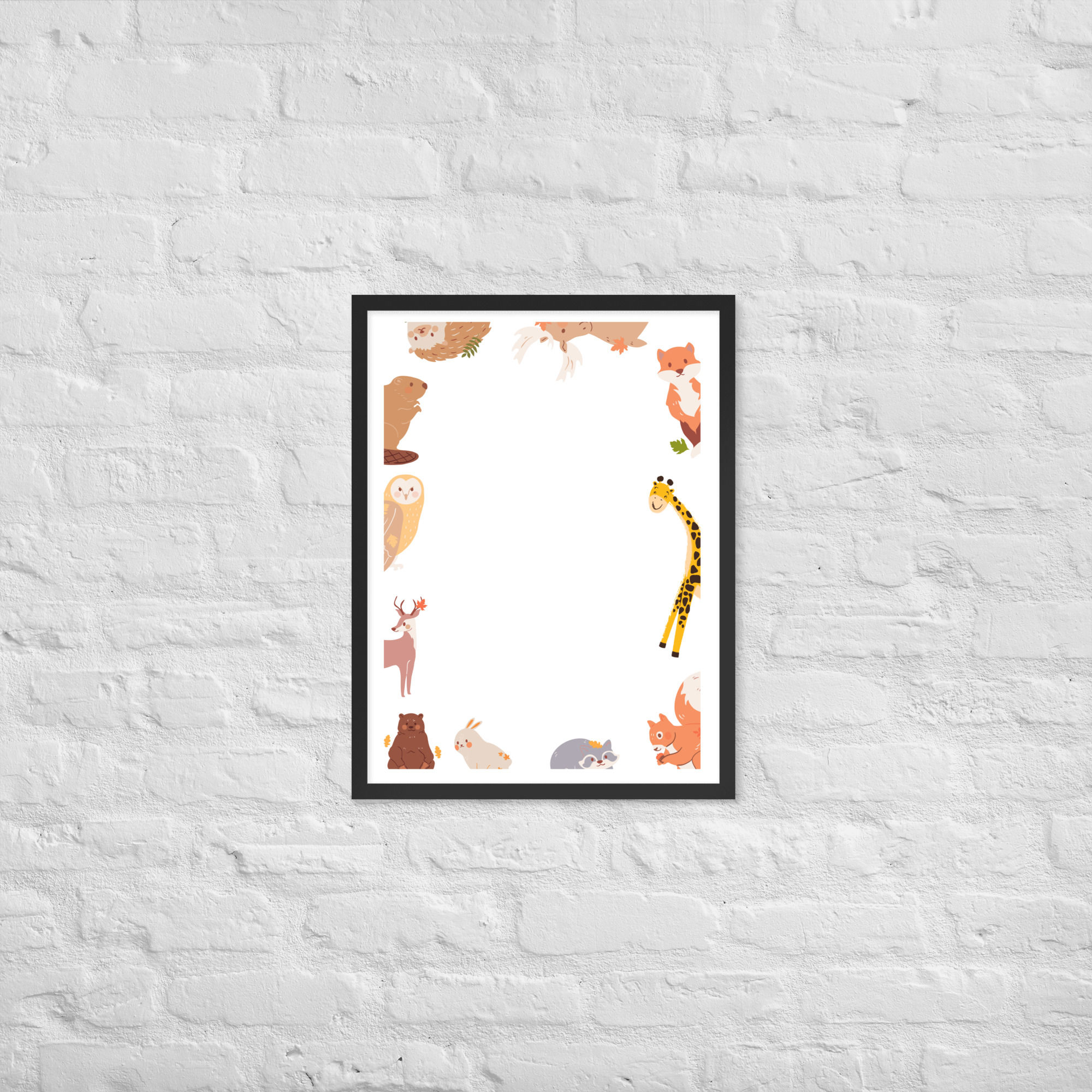 Cute Animal Framed poster