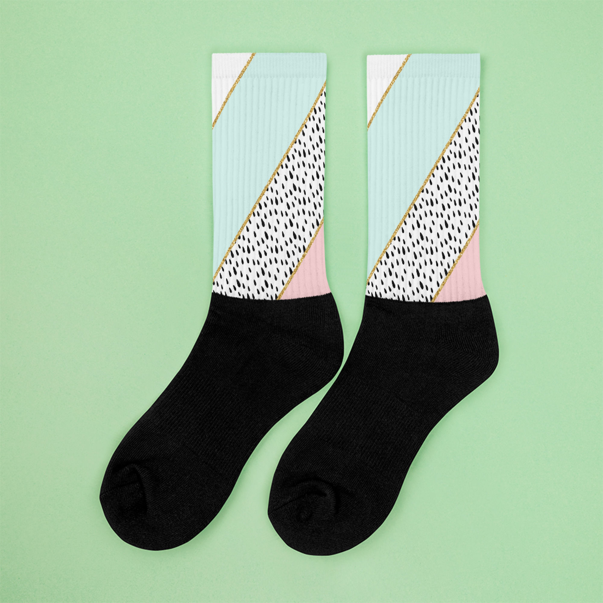 Blue Geometric Socks