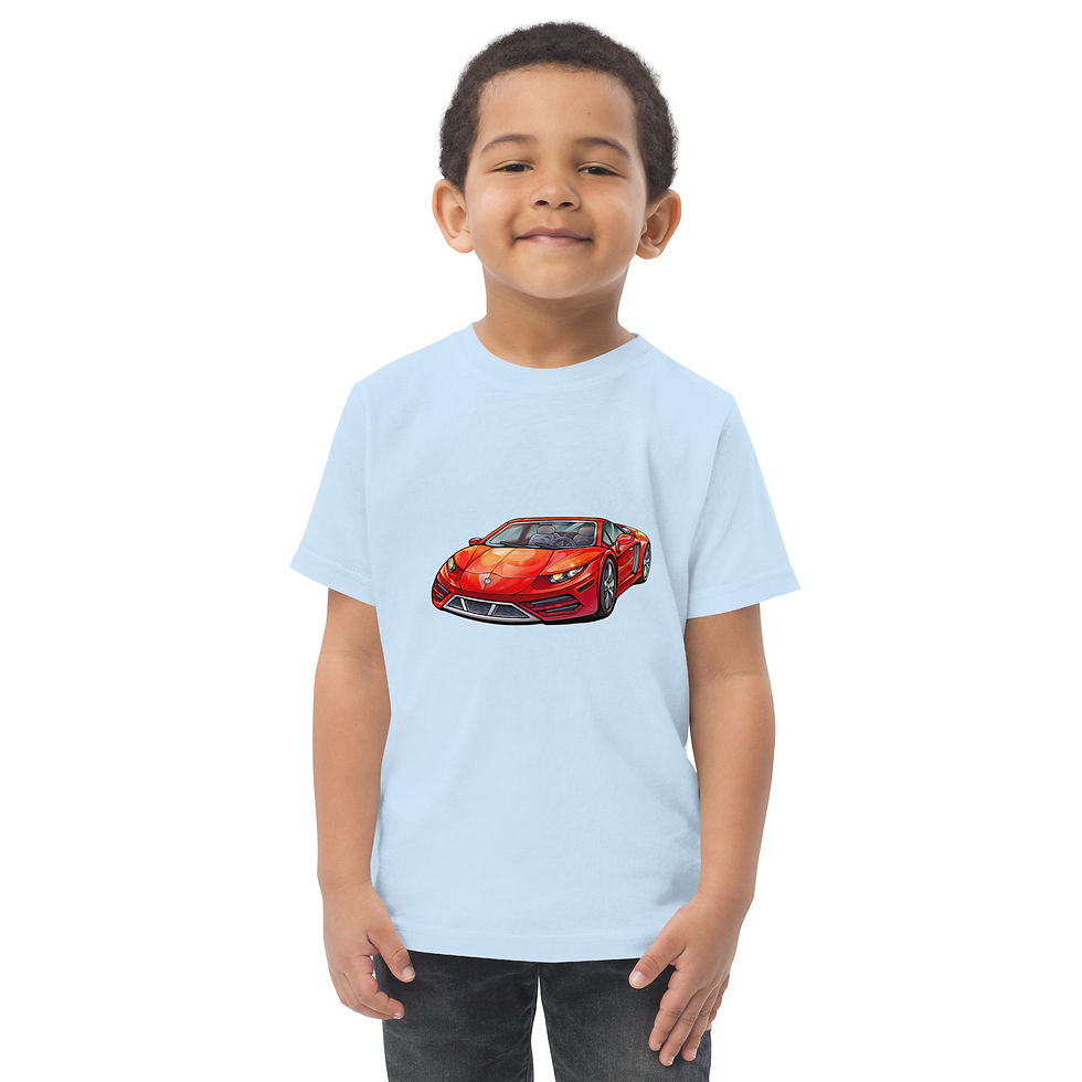Thumbnail: Toddler Red Car jersey t-shirt