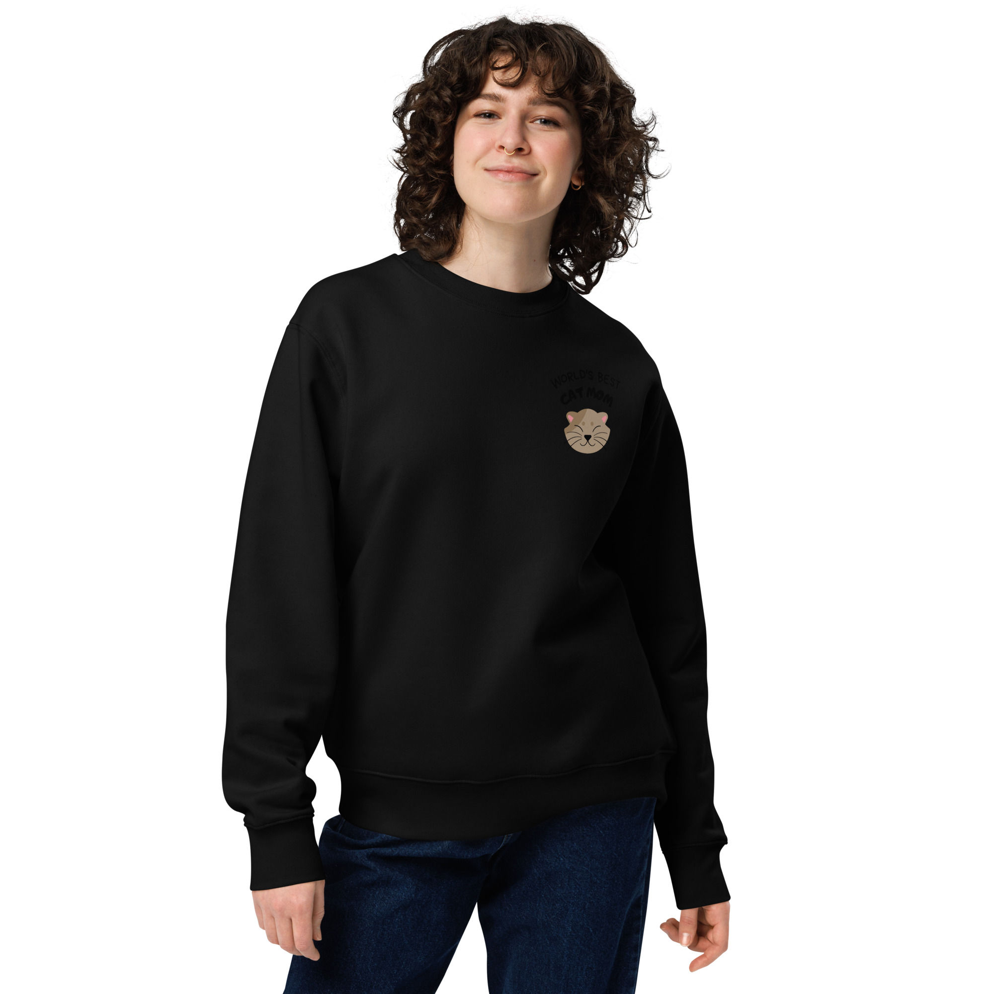 Best Cat Mom eco sweatshirt