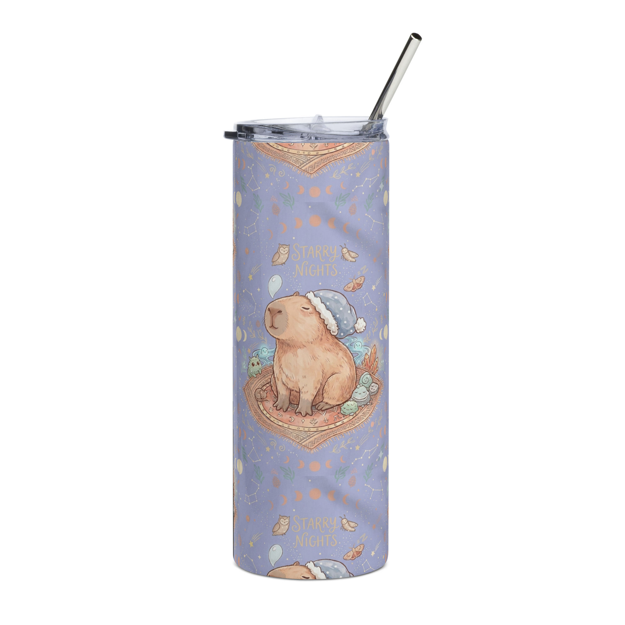 Starry Nights Purple Stainless steel tumbler