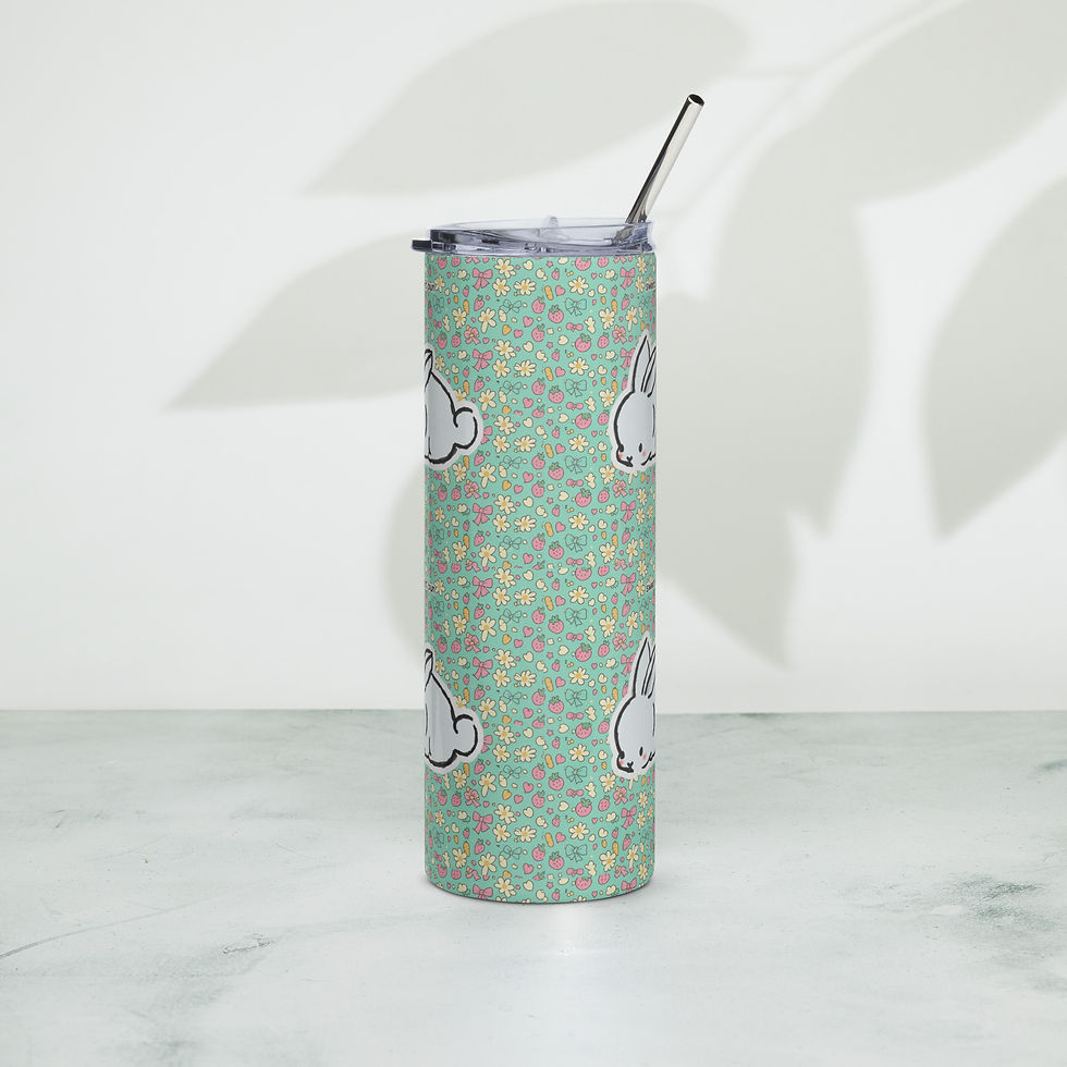 Thumbnail: Cute Bunny Stainless steel tumbler