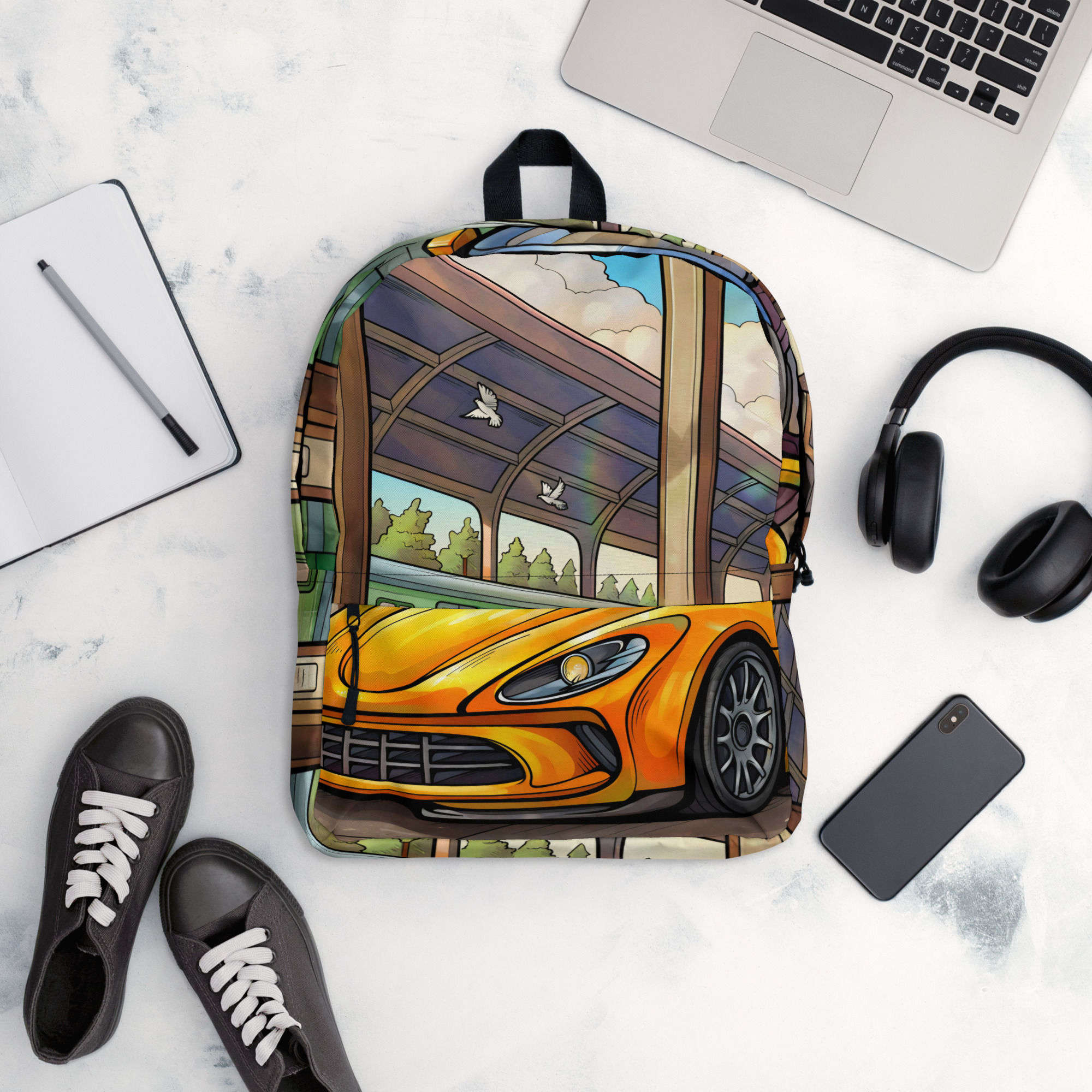 Yellow Car Backpack