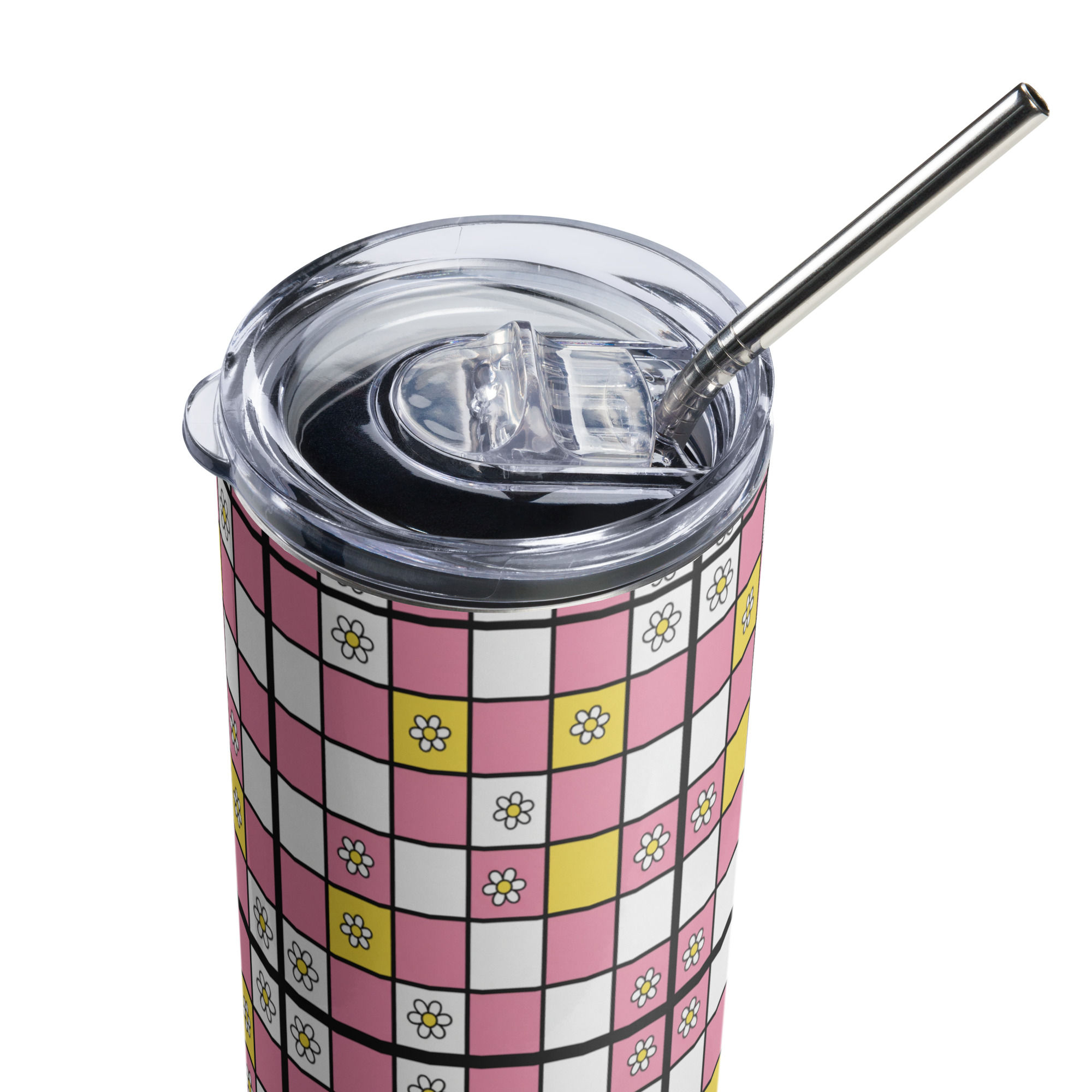Pink Floral Stainless steel tumbler