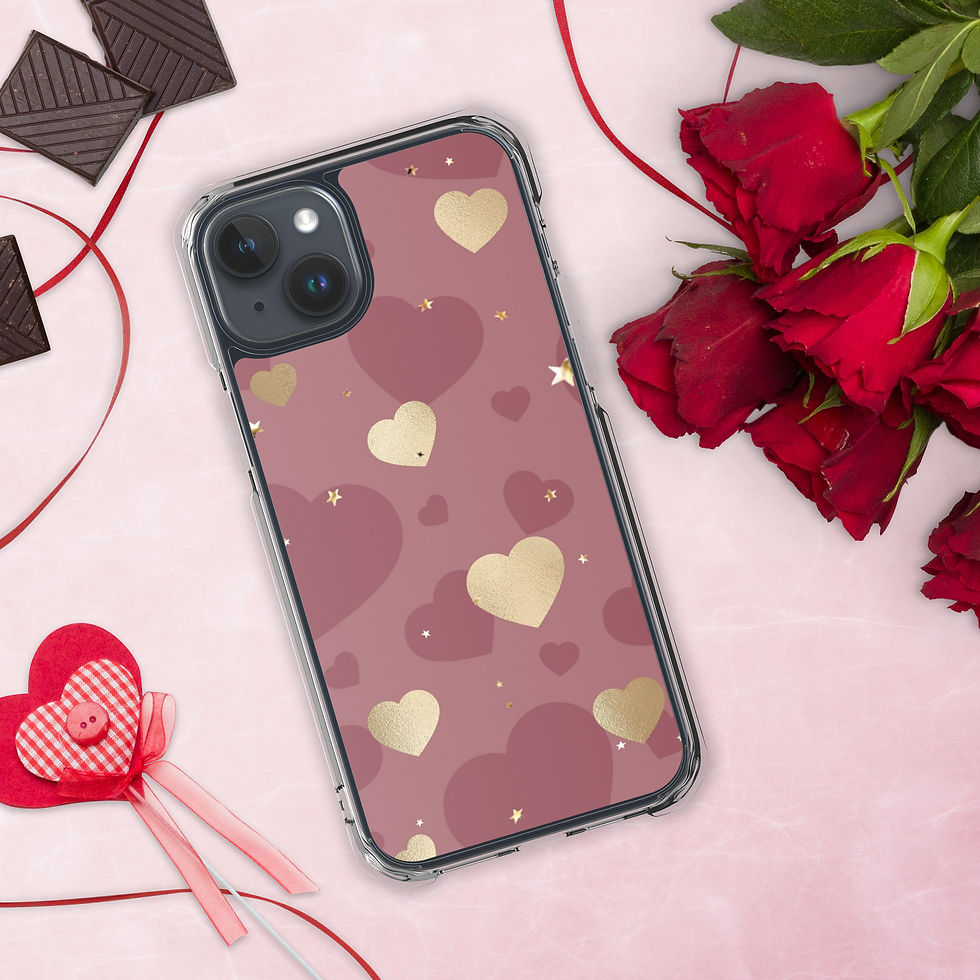 Thumbnail: Gold Heart MagSafe® clear case for iPhone®