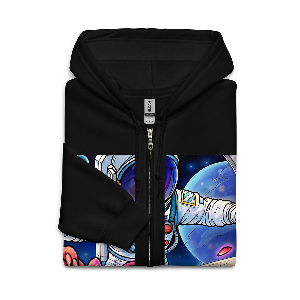 Womens Astronaut heavy blend zip hoodie