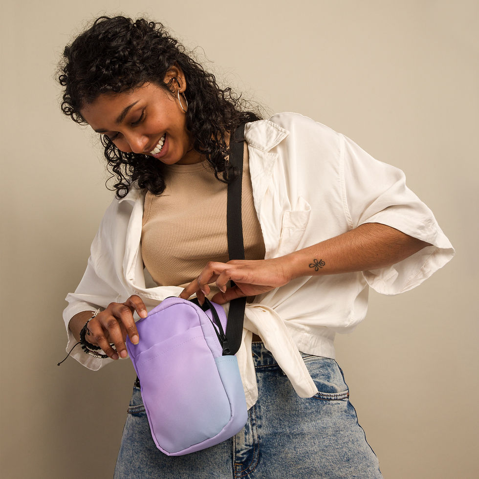 Purple & Blue Utility crossbody bag