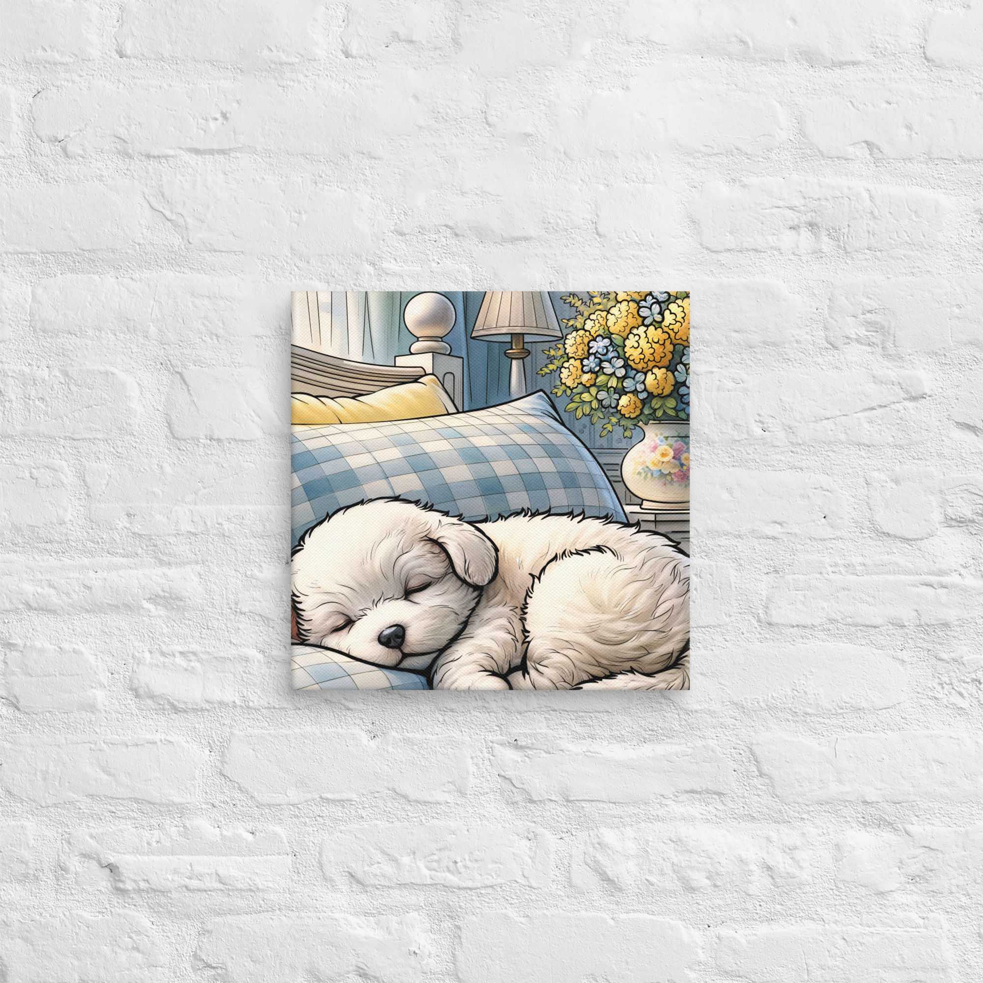 Cute Sleeping Puppy Canvas