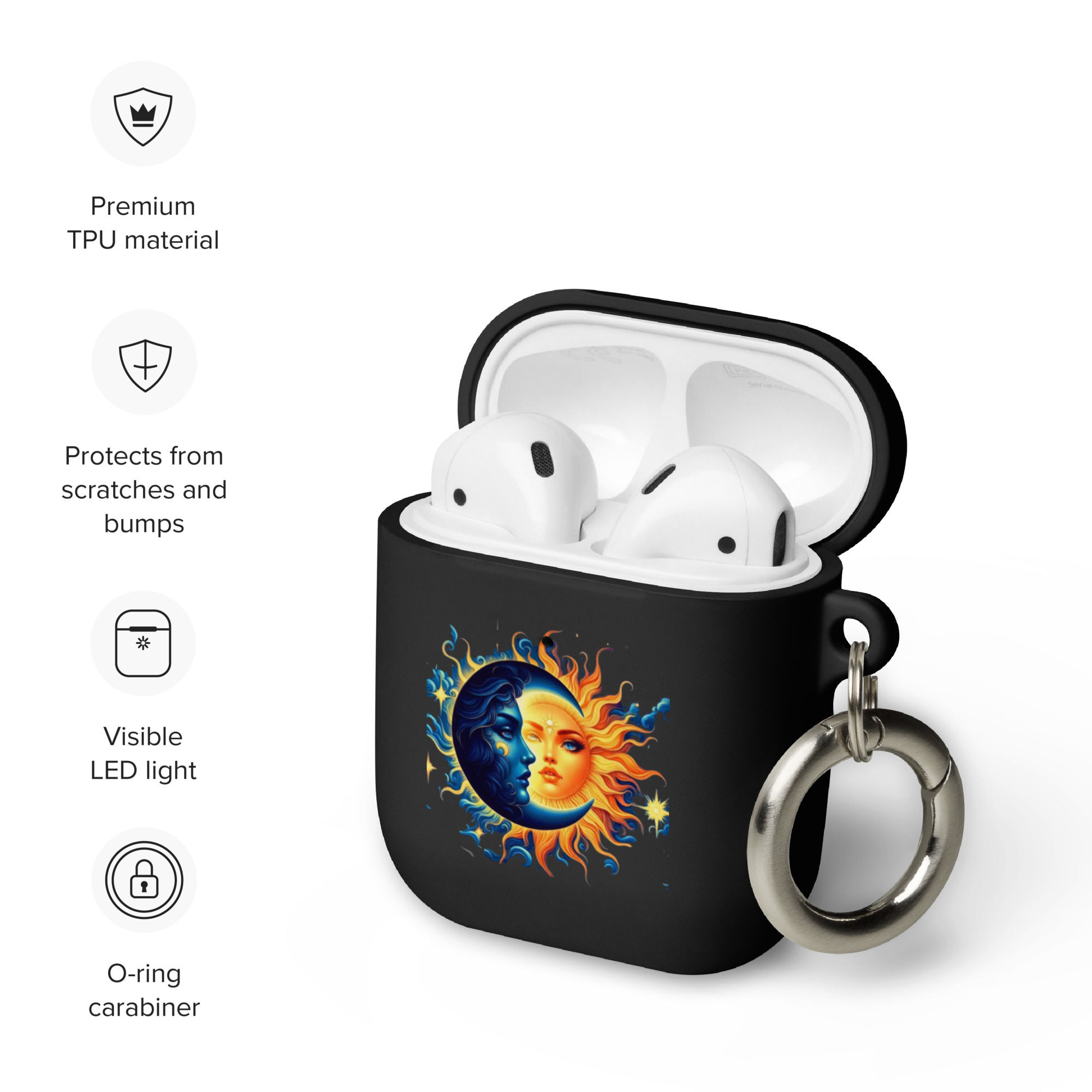 Moon & Sun Rubber Case for AirPods®