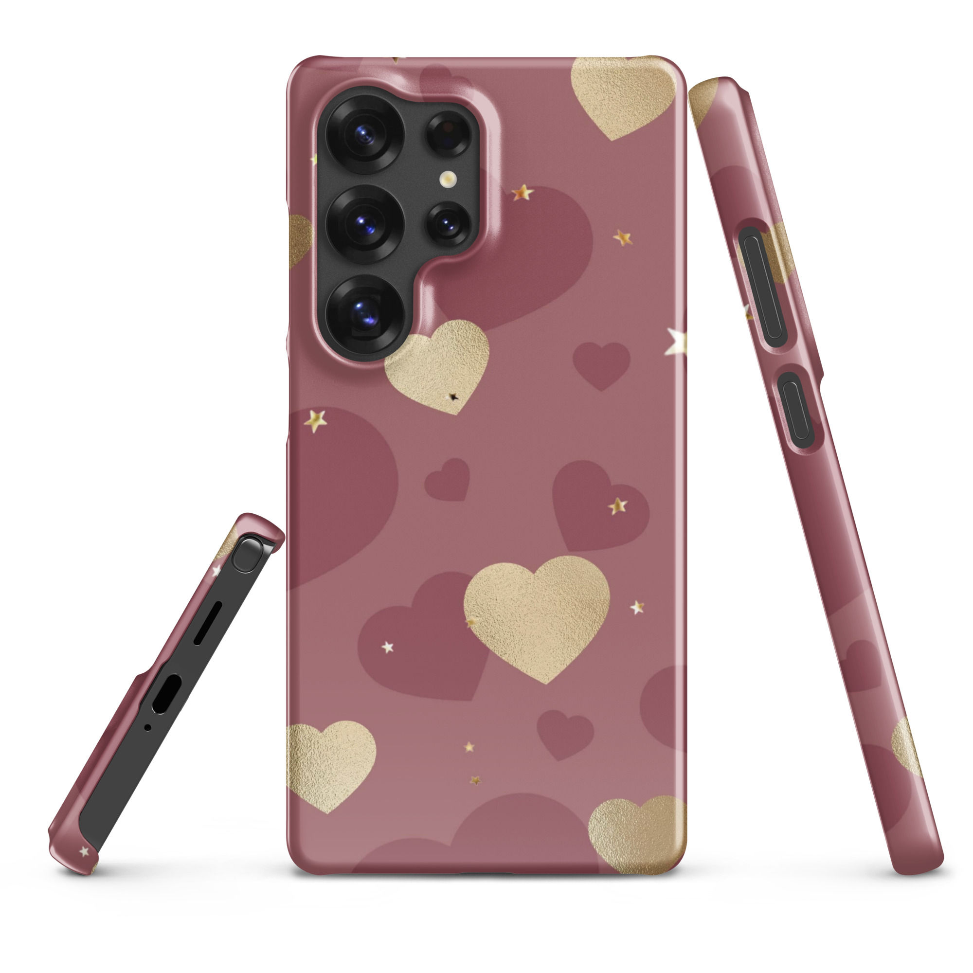 Gold Heart Snap case for Samsung®