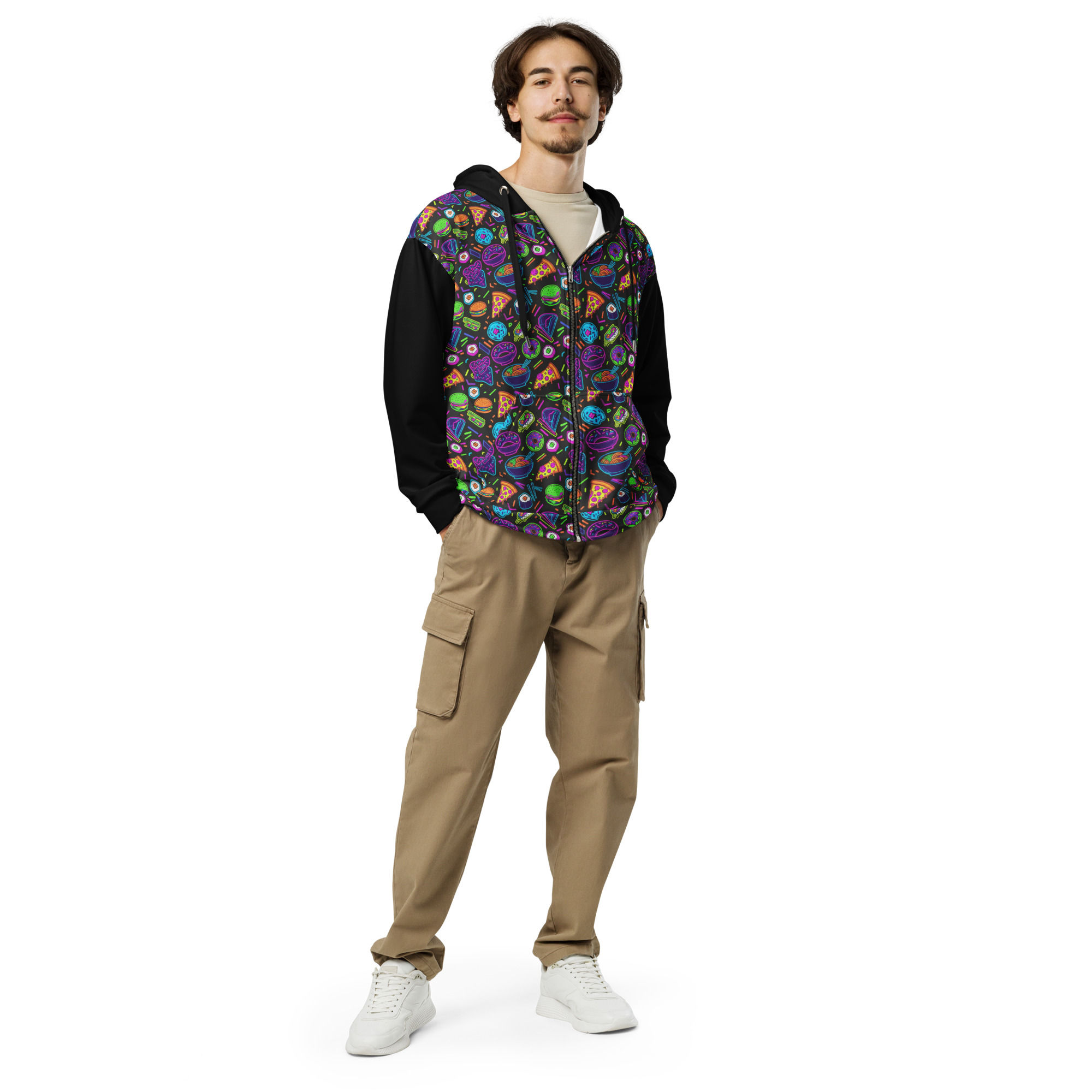 Neon Fast Food Unisex zip hoodie