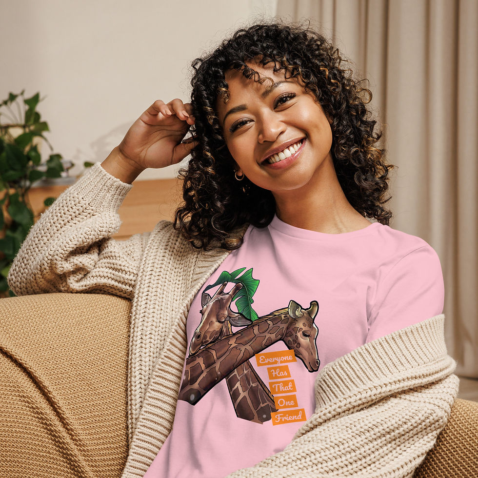Thumbnail: Women's Giraffes Relaxed T-Shirt